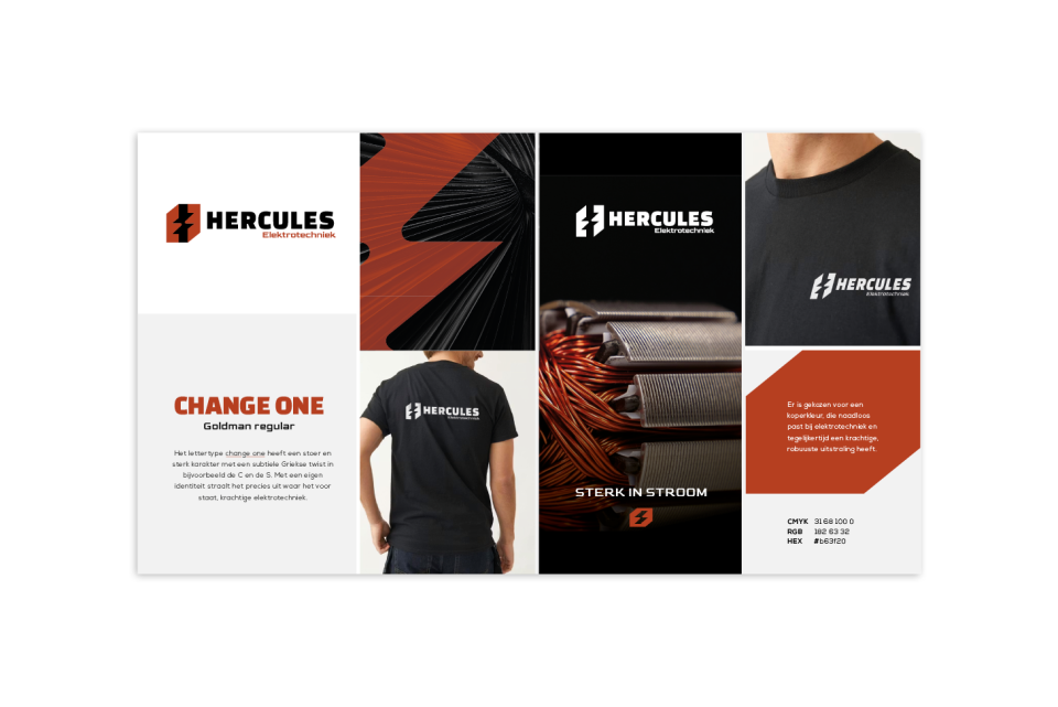 Huisstijl stylesheet voorbeeld van Hercules Elektrotechtniek