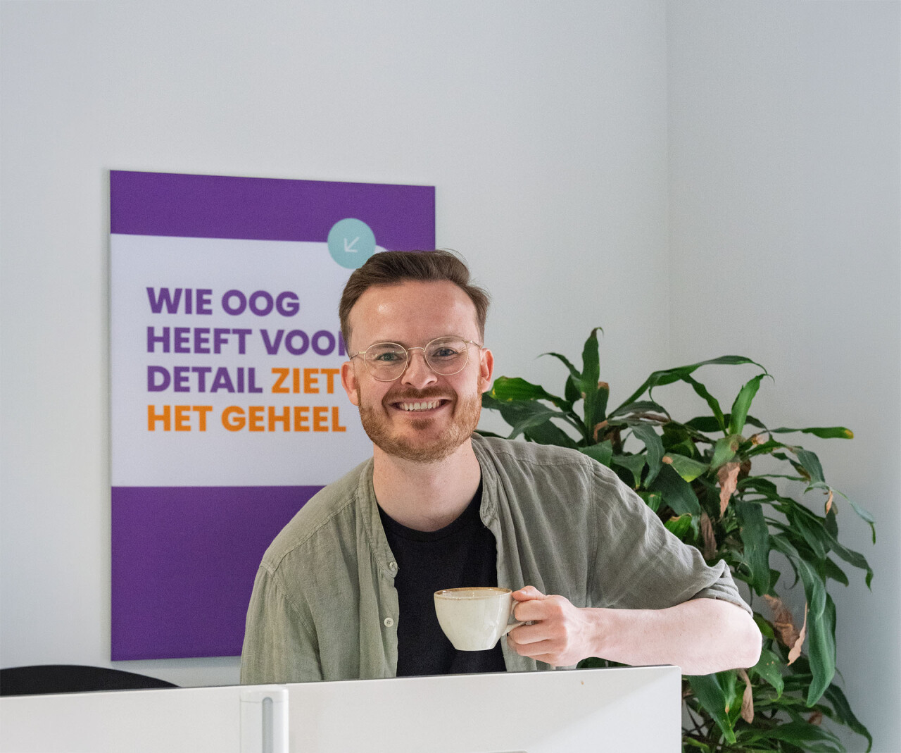 Koen met koffie