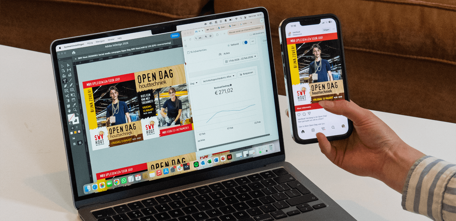 Social media campagne voor SWV Hout Open Dag