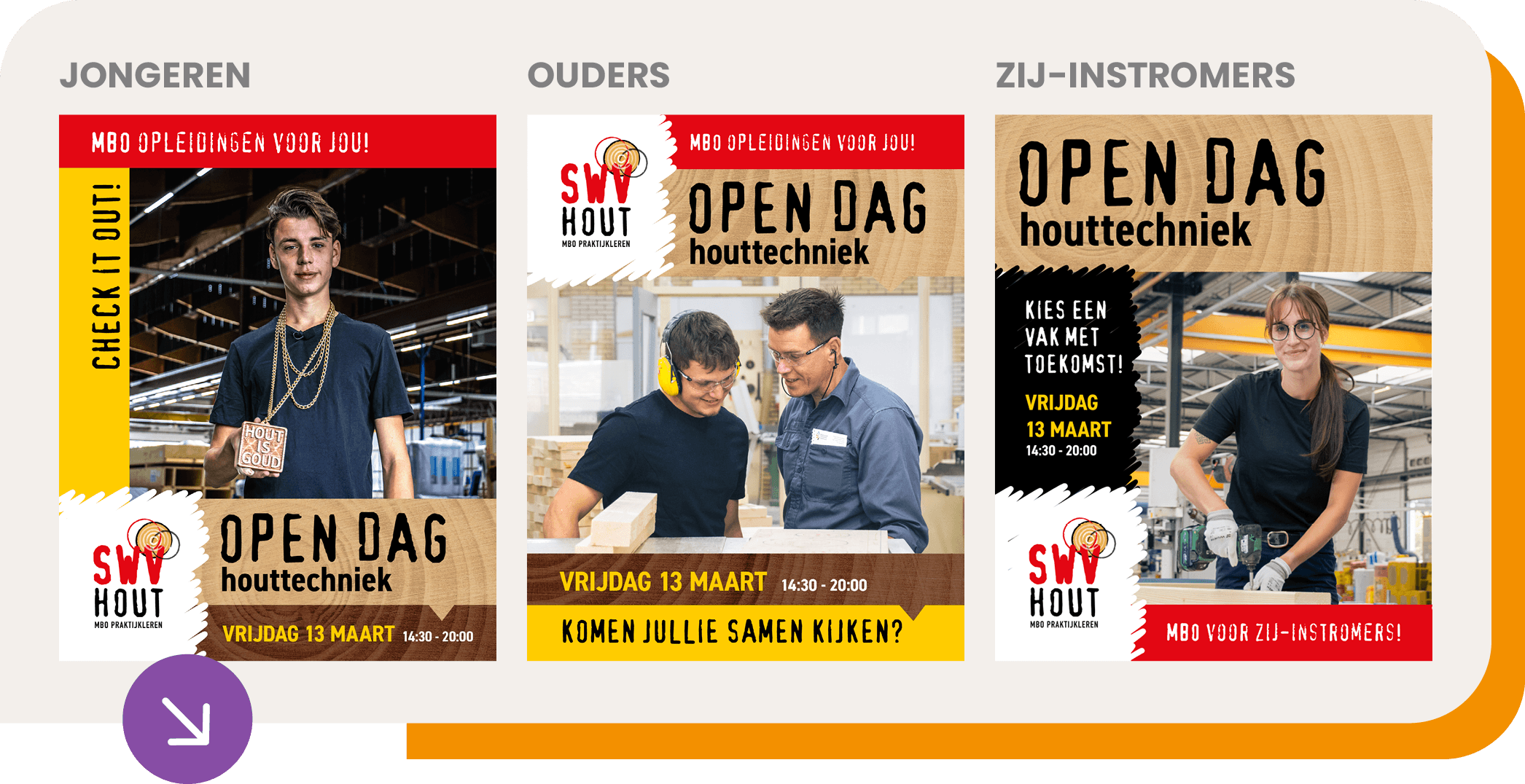 Meta advertenties voor jongeren, ouders en zij-instromers